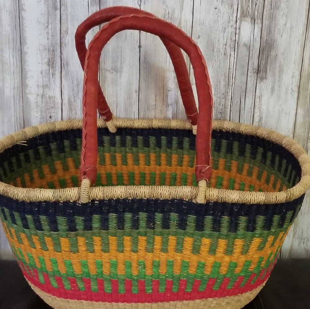 Multi use handmade woven basket